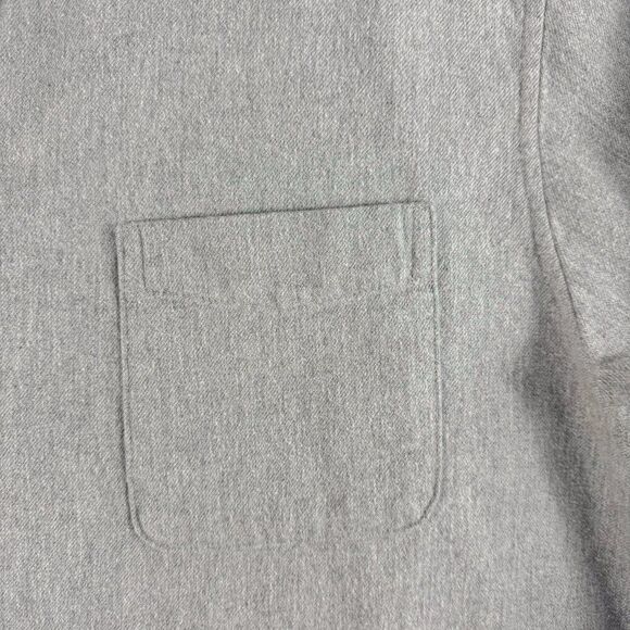 Lands End Flannel Shirt Mens XXL Gray Chamois Casual Outdoor Camping‎ Fishing - Picture 3 of 11